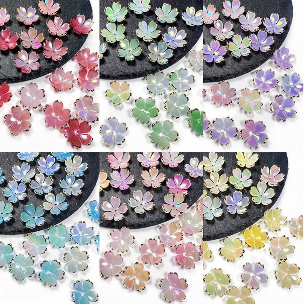 Resin Art Handmade - 50pcs/lot 19mm Acrylic Cherry Blossoms Flower