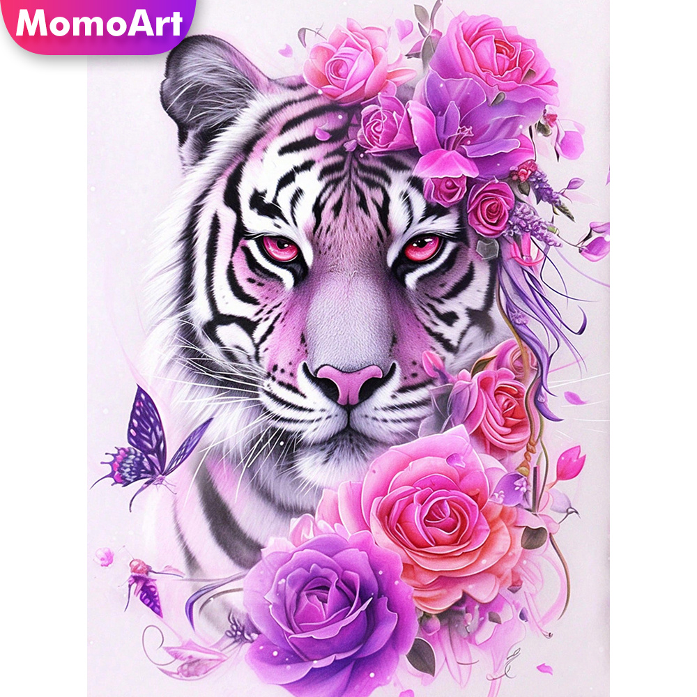 Resin Art For Rose - Momoart New Arrival Diamond Embroidery Tiger