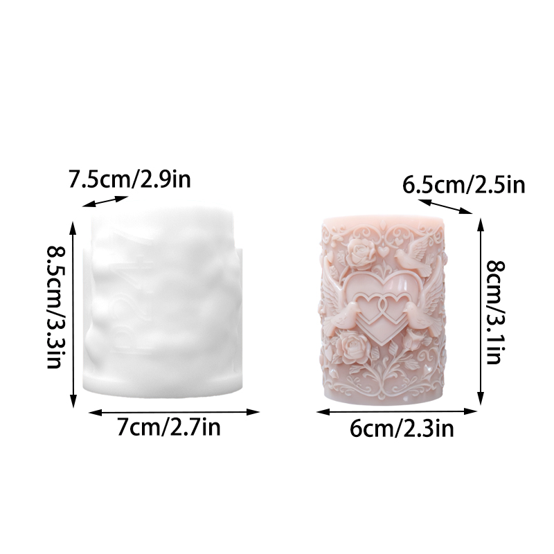 Double Heart Connected White D - Resin Art For Rose recension och pris