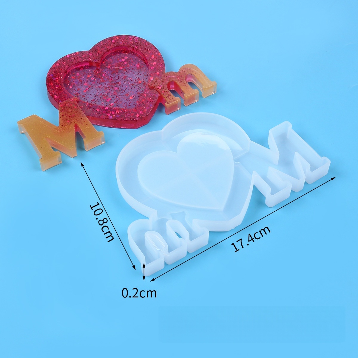 Letter Mm Epoxy Resin Silicone - Resin Art Things recension och pris