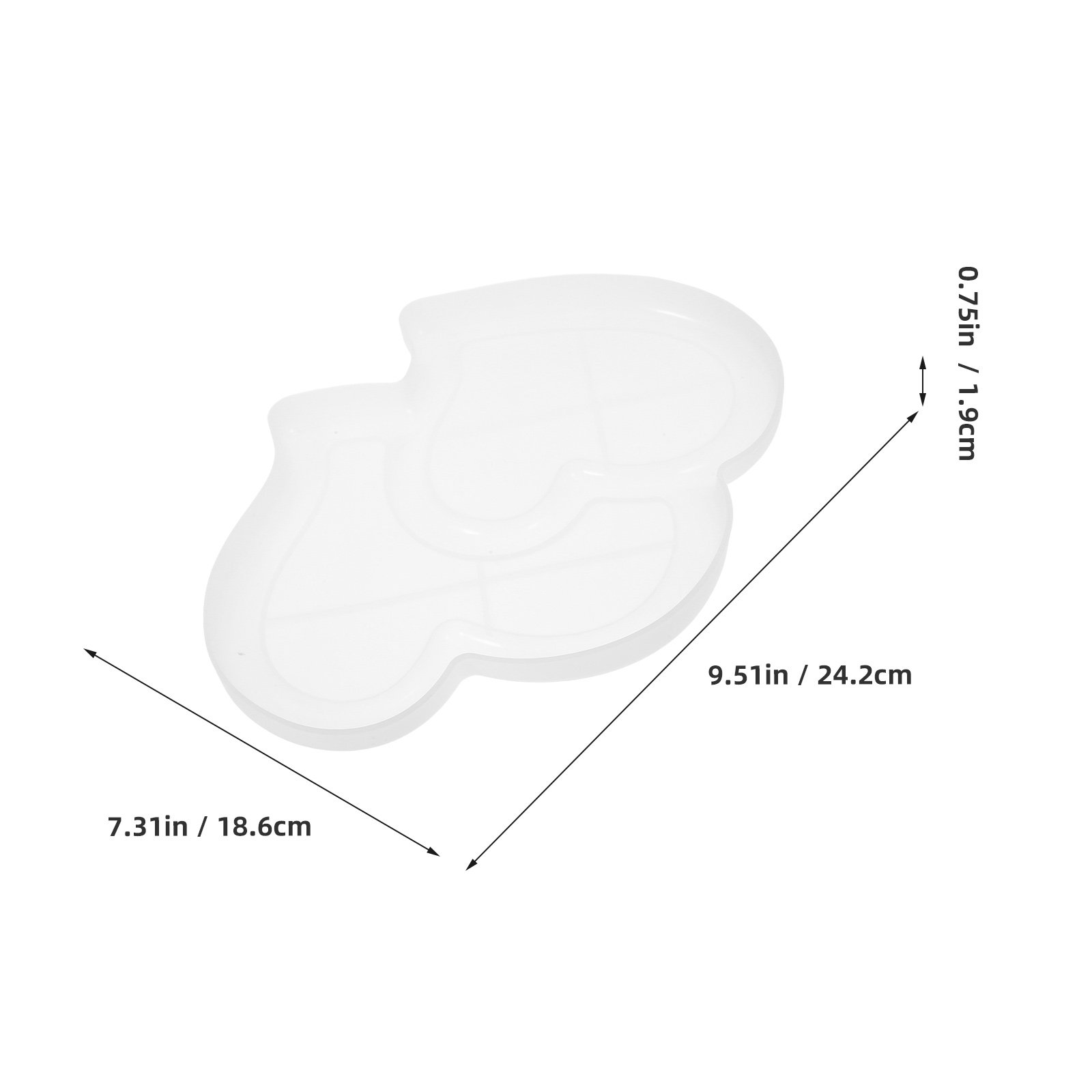 Smooth Detailed Double Heart S - Resin Art For Wedding Gift recension och pris
