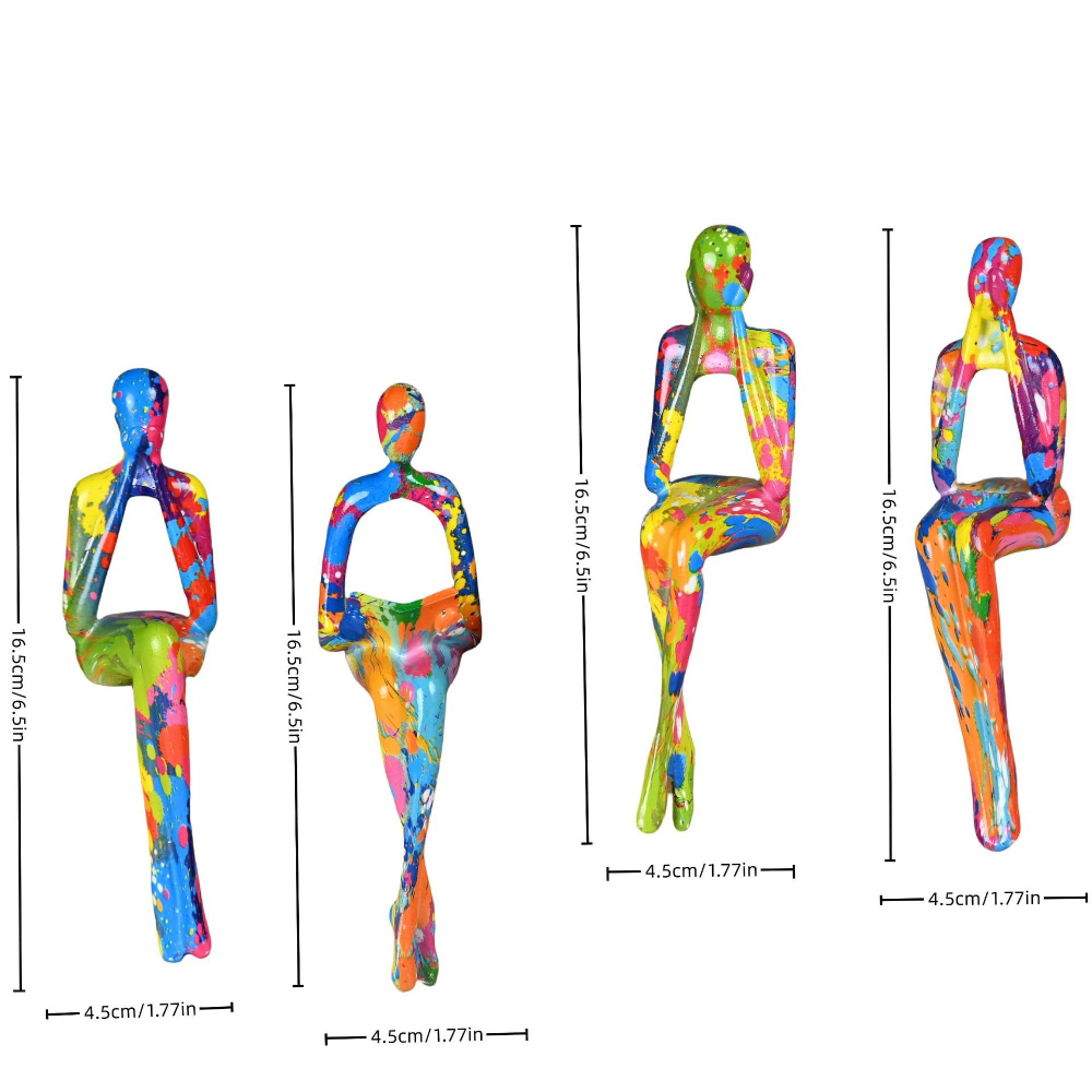 4-Piece Character Abstract Thi - Resin Art For Wedding Gift recension och pris