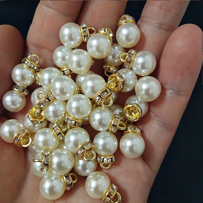 30Pcs Round Pearl Diamond Pend - Resin Art For Wedding Gift recension och pris