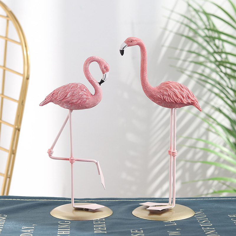 3PCS Pink Flamingo Figurines T - Resin Art For Wedding Gift recension och pris