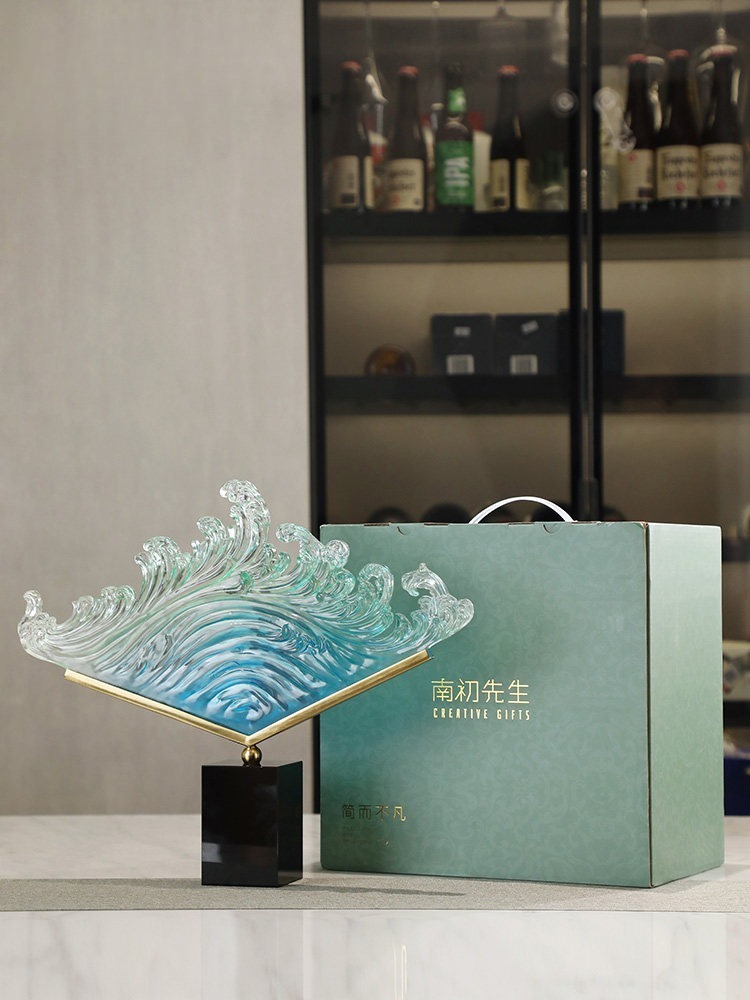 Transparent Gradient Ocean Wav - Resin Art For Wedding Gift recension och pris