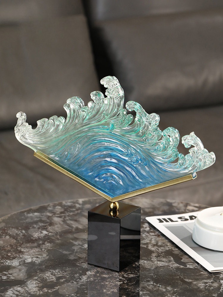 Transparent Gradient Ocean Wav - Resin Art For Wedding Gift recension och pris