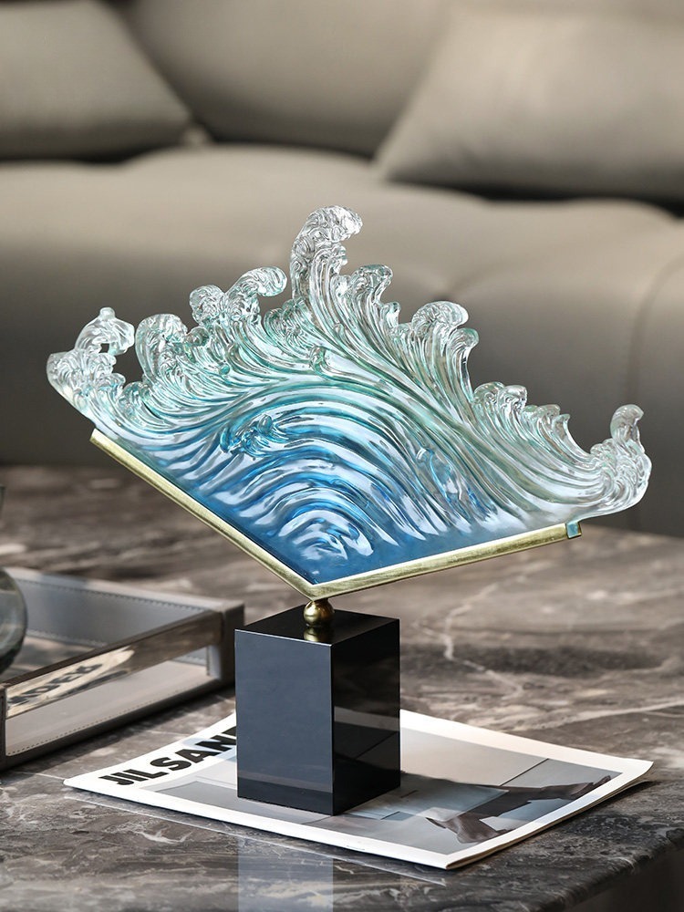 Transparent Gradient Ocean Wav - Resin Art For Wedding Gift recension och pris