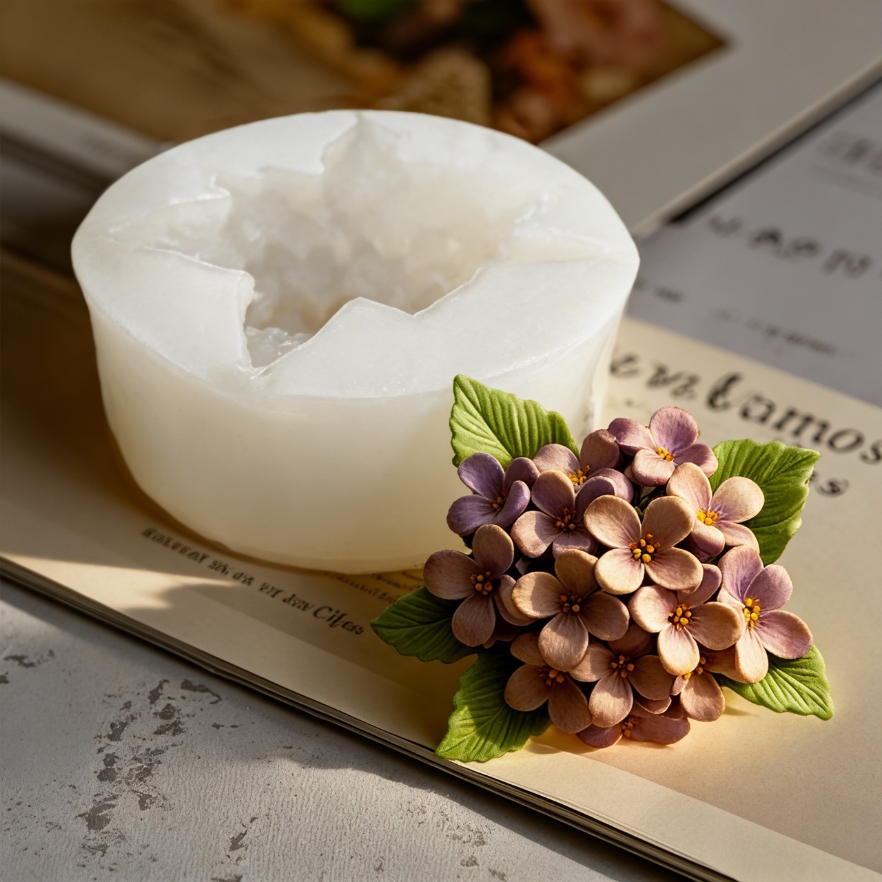 2-Piece 3D Rose and Lilac Sili - Resin Art For Rose recension och pris