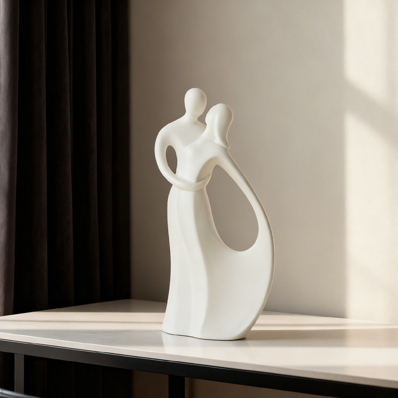 Nordic Ceramic Couple Hugging  - Resin Art For Wedding Gift recension och pris