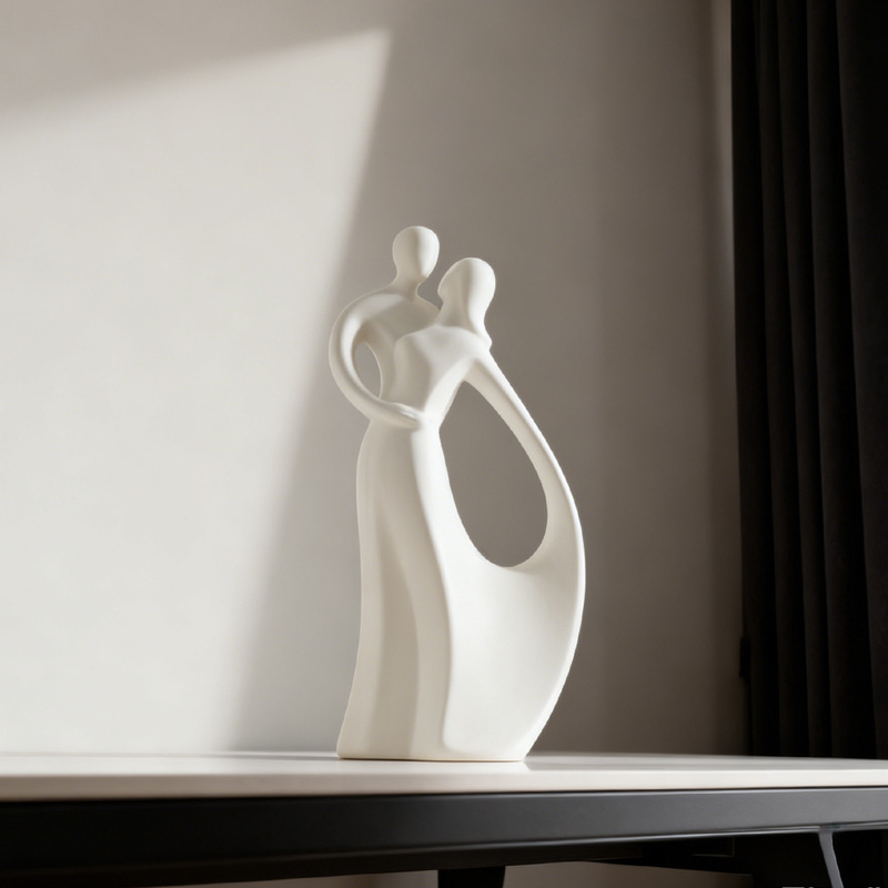 Nordic Ceramic Couple Hugging  - Resin Art For Wedding Gift recension och pris