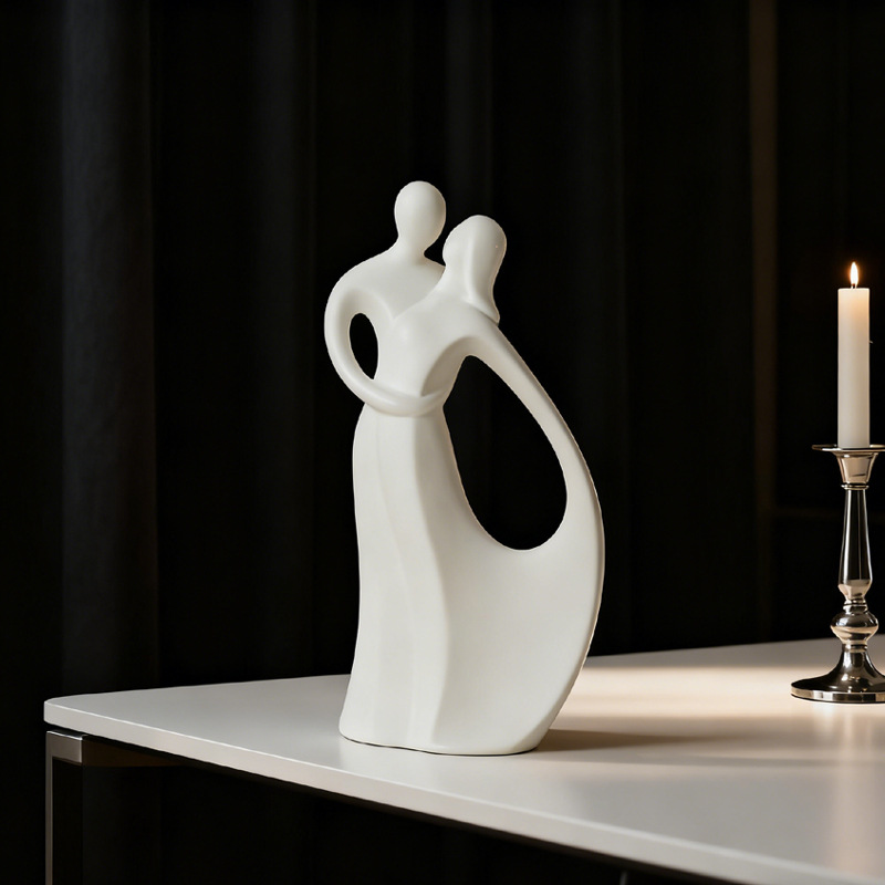 Nordic Ceramic Couple Hugging  - Resin Art For Wedding Gift recension och pris