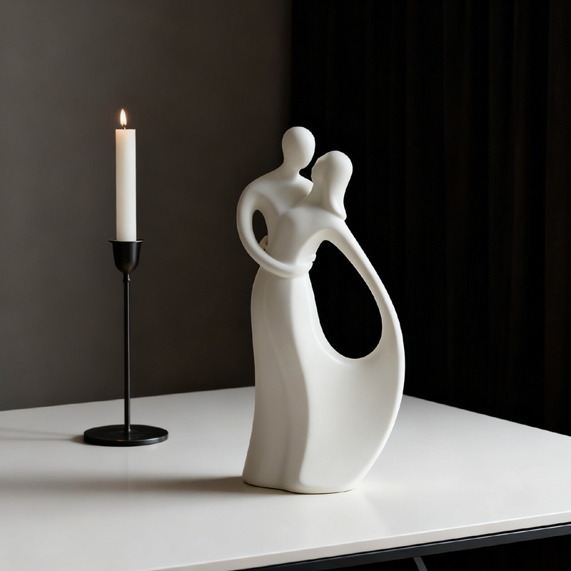 Nordic Ceramic Couple Hugging  - Resin Art For Wedding Gift recension och pris