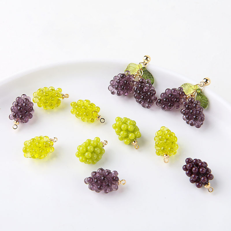 6pcs Cute Little Grapes Resin  - Resin Art Handmade recension och pris