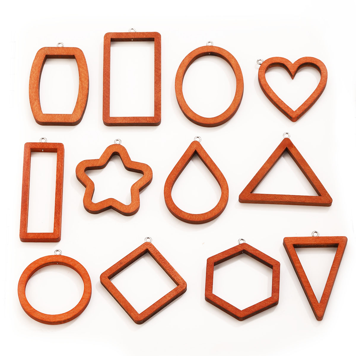 10PCS Triangle Rectangle Wood  - Resin Art Handmade recension och pris