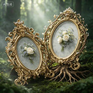 Retro Gold Oval Resin Photo Fr - Resin Art For Wedding Gift recension och pris
