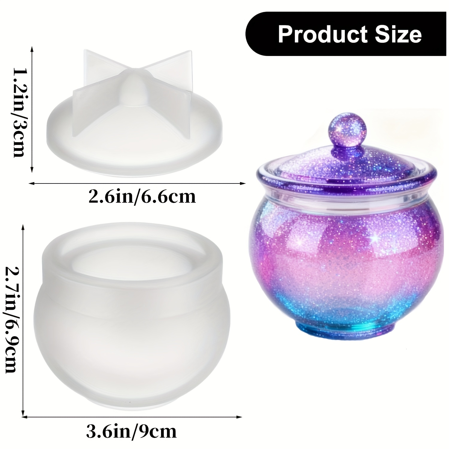 1 set of round resin can molds - Resin Art Guide recension och pris